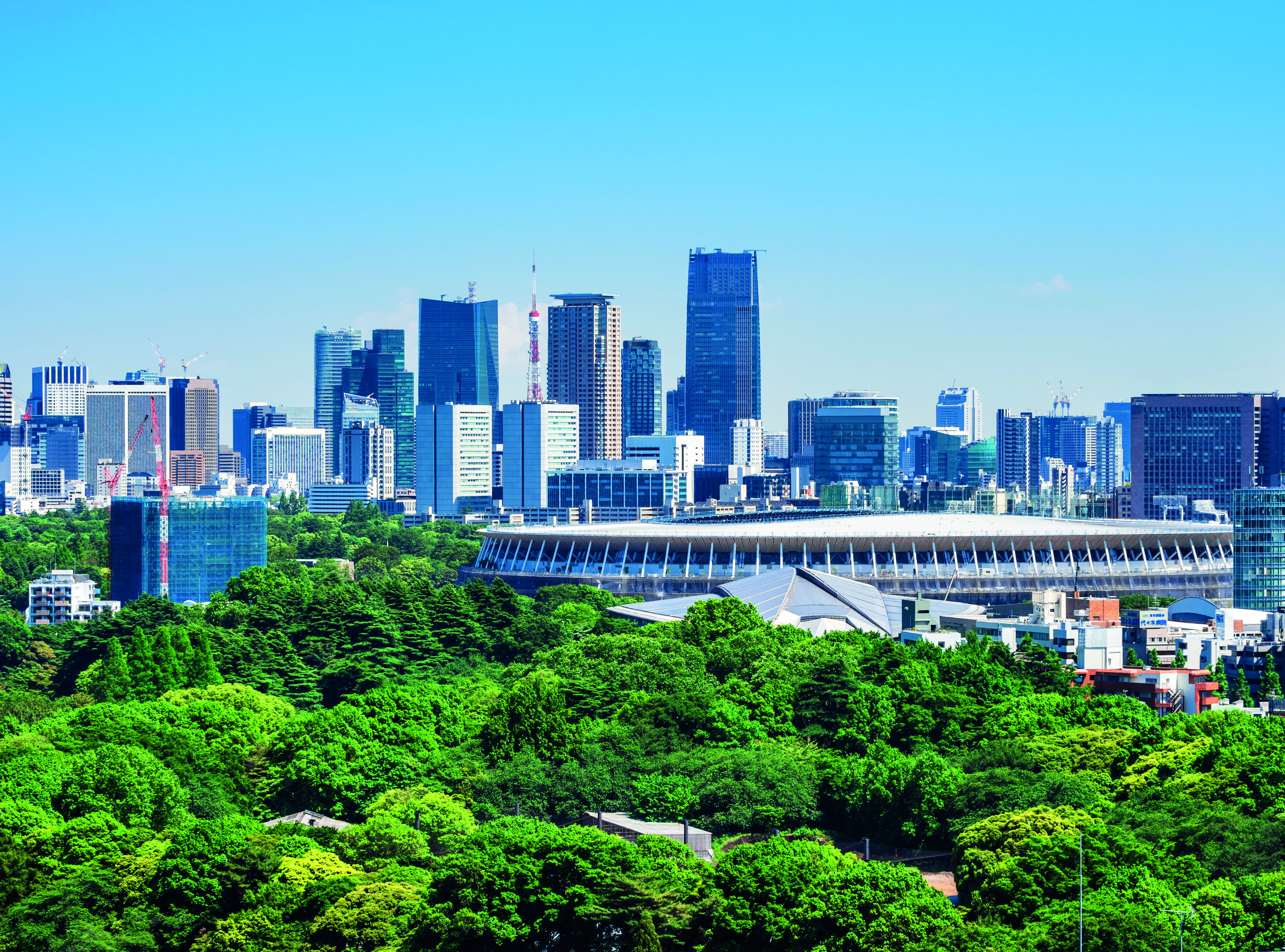 東京 青空と都市風景 Die Baz