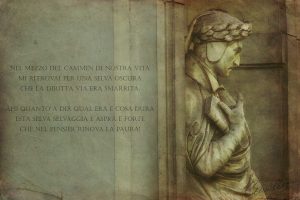 Dante vor den weltberühmten Eingangsversen seiner „Divina Commedia“